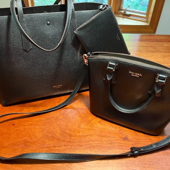 Kate Spade Matching Purse and Tote, Dark Green - Picture 1 of 16